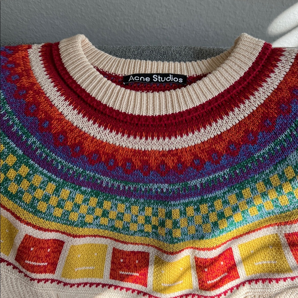 Acne Studios Colorful Geometric Sweater